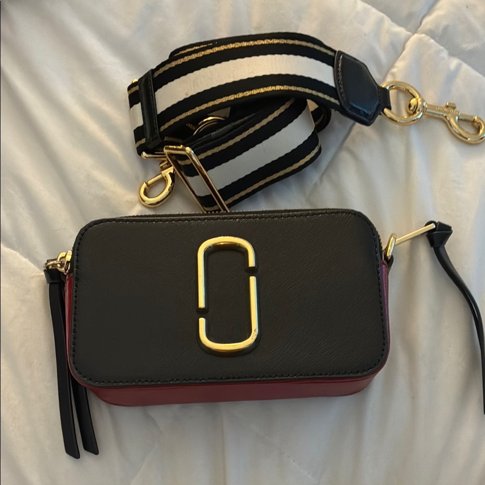 Marc Jacobs Black and Red Crossbody Bag